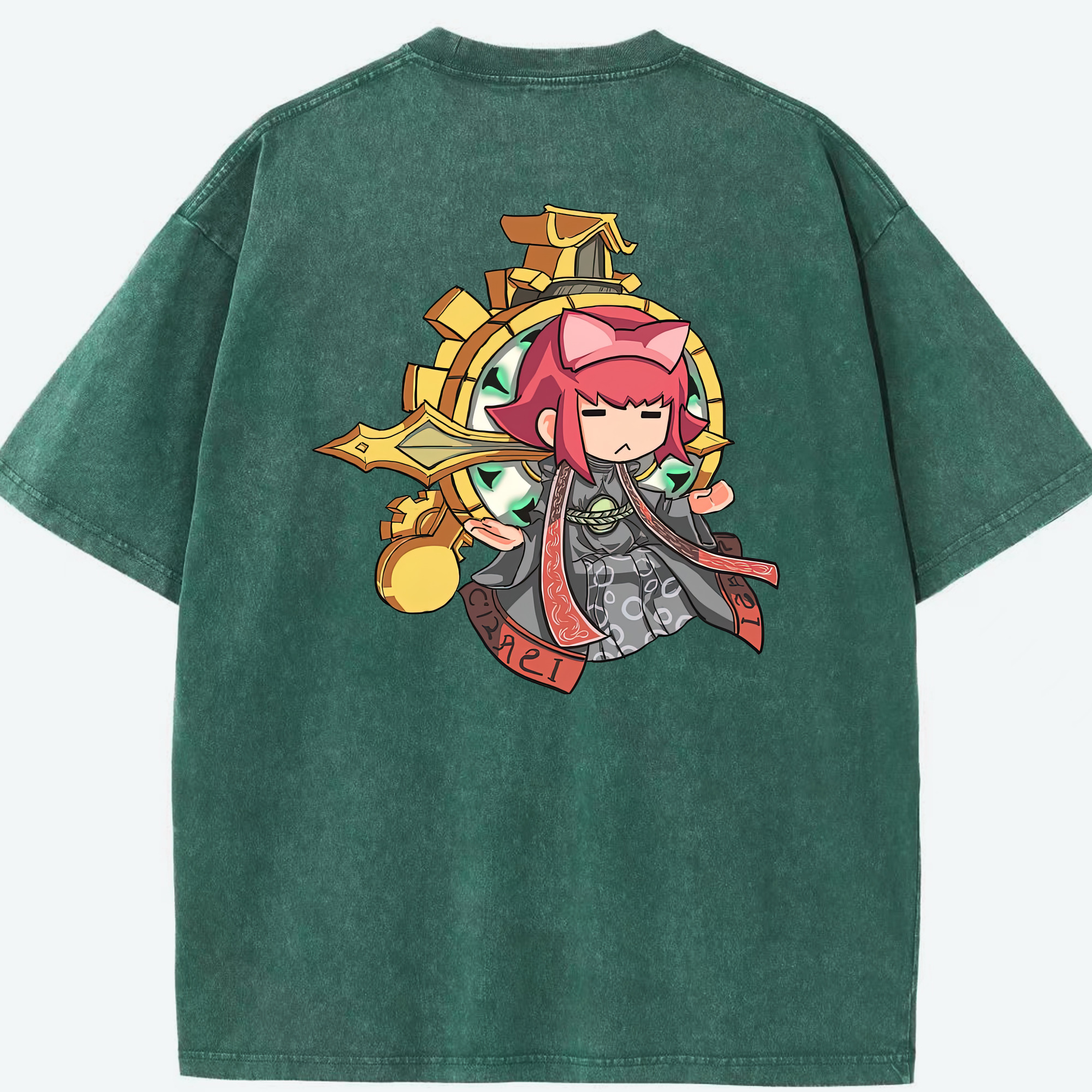 リーグ・オブ・レジェンド League of Legends LOL 綿100% ヴィンテージ風 半袖Tシャツ（背面プリント）